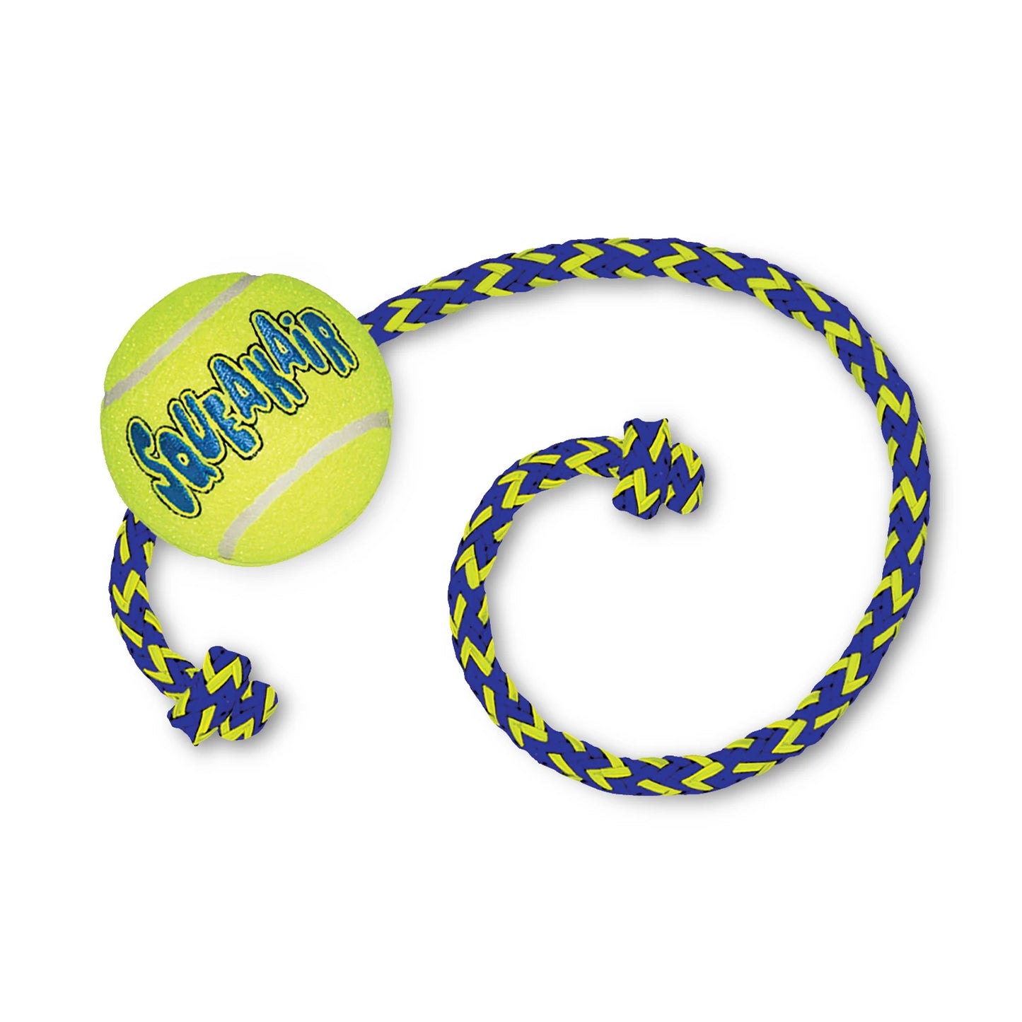 Kong Squeakair Ball W/Rope - Juguete para perro