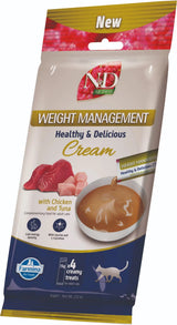 Farmina Creamy N&D Quinoa Weight Gato Frango e Atum - Ração húmida para gato para controlo de peso