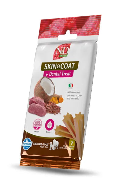 Farmina Treat Nd Quinoa Cão Pele Coat Veado Med/M | 15 X 110Gr