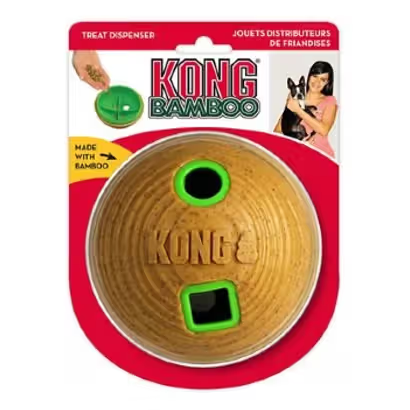 Brinquedo para cão Kong Bamboo Bola Alimentadora