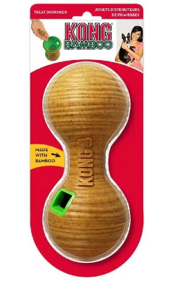 Brinquedo para cão Kong Bamboo Haltere Alimentador | Médio (PTB22E)