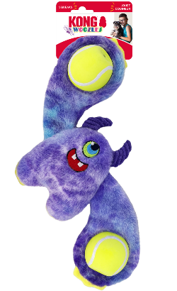 Brinquedo para cão Kong Woozles Monster - Cores sortidas | M - (RWM2E)