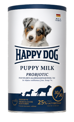 Happy Dog Leite Prebiótico Cão Cachorro Soro de Leite - Ração seca para cão em crescimento