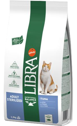 Ração para Gatos Libra Cat Sterilized Tuna & Barley | 1,5 kg 