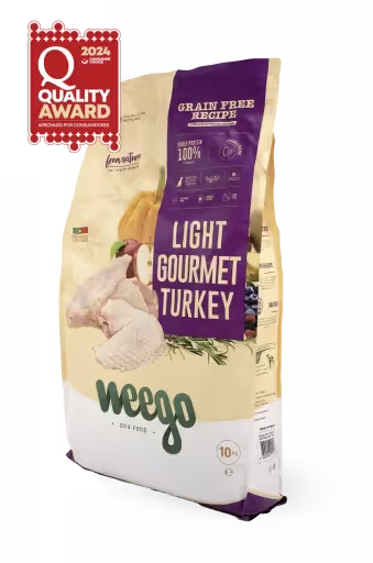 OFERTA 2kg: Weego Dog Grain Free Food Grain Free Adult Light Gourmet Turkey 10 KG + Embalagem 2kg Grátis