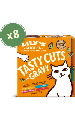 Ração húmida para Gatos Lilys Kitchen Cat Tasty Cuts Multipack in Gravy | Wet (Lata) | 8 x 85 g