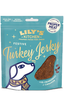 Lilys Kitchen Dog Festive Turkey Jerky Natal 2024 | 70 g