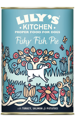 Ração húmida para Cão Lilys Kitchen Dog Fishy Fish Pie with Turkey, Salmon and Potatoes | Wet (Lata) | 6 x 400 g