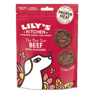 Biscoitos para cão Lilys Kitchen Dog Treats Beef Mini Burgers
