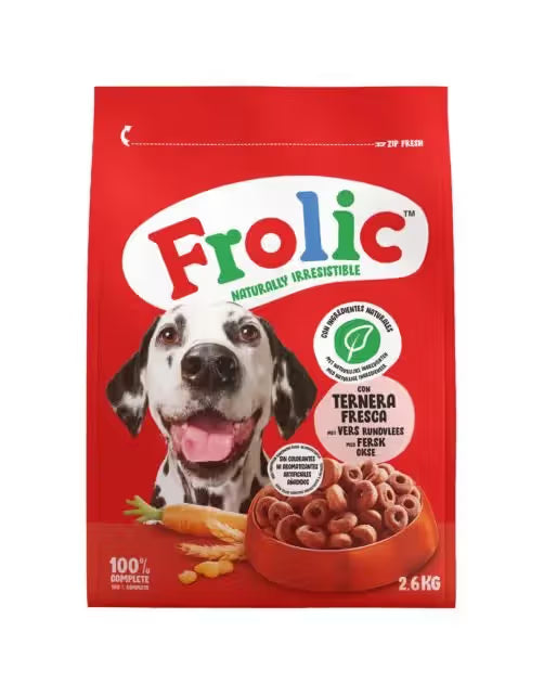 Frolic Cão Adulto Vaca - Ração seca para cão