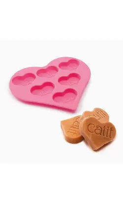 Catit Creamy Molde Gelado Forma Coração Gato - Snack para gato