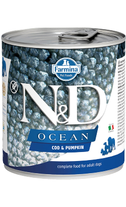 Ração húmida para Cão N&D Ocean Dog Codfish & Pumpkin Adult | Wet (Lata) | 285 g