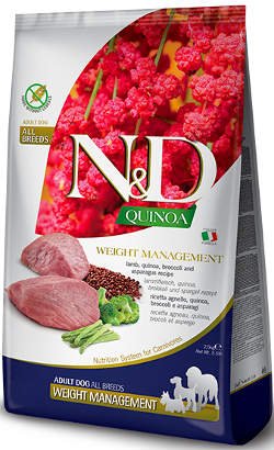 Ração para Cão N&D Quinoa Dog Weight Management Lamb Medium Maxi | 7 kg