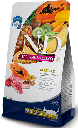 N&D Tropical Selection Gato Esterilizado Cordero - Pienso seco para gato esterilizado