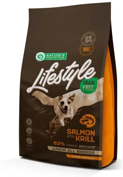 NATURE'S P DOG LIFESTYLE GF JUNIOR SALMON & KRILL | 1.5KG