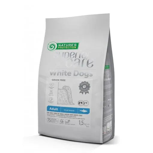 NATURE'S P SC WHITE DOG ADULT SMALL GRAIN FREE ARENQUE | 1.5KG