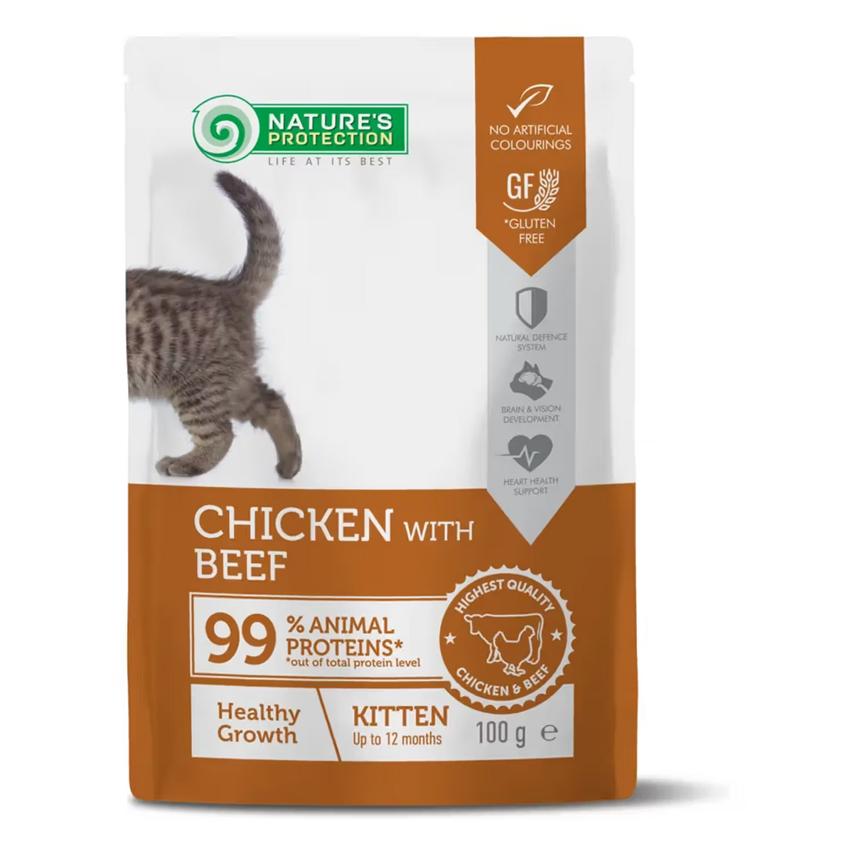 Nature'S P Detox Cat Kitten Chicken With Beef Pouch