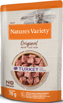 Ração húmida para Gatos Natures Variety Cat Original No Grain Peru Paté | Wet (Saqueta) | 12 x 70 g