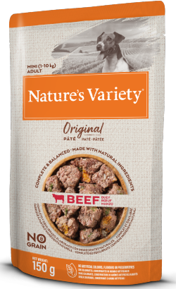 Ração húmida para Cão Natures Variety Dog Original No Grain Mini Vaca Paté | Wet (Saqueta) | 4 x 150 g