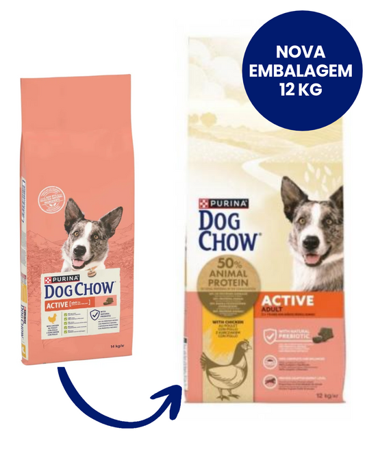 Dog Chow Cão Adulto Ativo Frango - Ração seca para cão