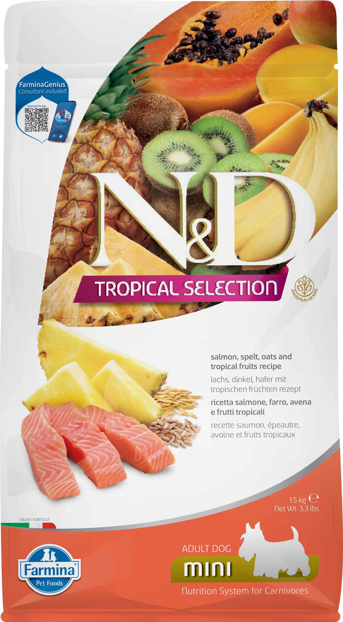 Farmina Nd Cão Tropical Selection Mini Salmão | 1.5Kg