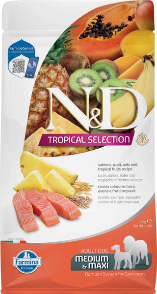 Farmina N&D Tropical Selection Cão Adulto Médio e Maxi Salmão - Ração seca para cão