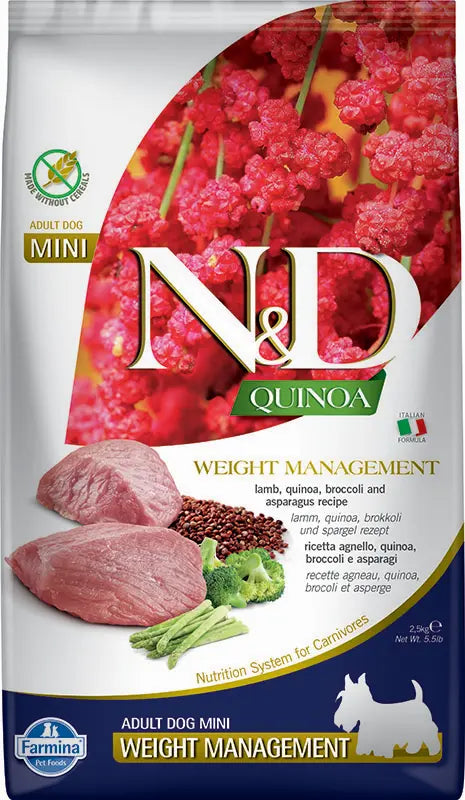 Farmina Nd Cão Quinoa Peso Management Borrego Mini | 2.5Kg