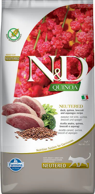 FARMINA ND CAT QUINOA NEUTERED DUCK | 5KG