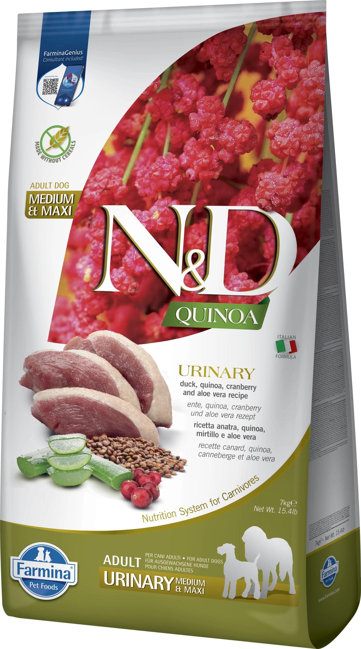 Farmina N&D Quinoa Urinary Med Maxi Dog - Dry food for dogs with urinary problems