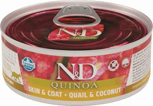 Farmina Nd Gato Quinoa Pele Coat Codorniz Caixa | 24 X 80Gr