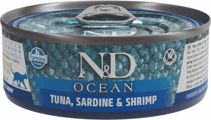 Farmina ND Ocean Gato Atum, Sardinha e Gamba - Ração húmida para gato