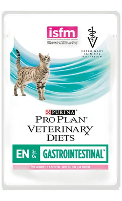 Ração Veterinária húmida PPVD Feline EN - Gastroenteric Salmon | Wet (Saqueta) | Caixa 10 Saquetas 85 g