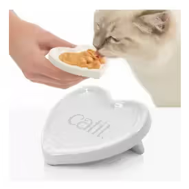 Catit Creamy Heart Cat Dish - Cat snack