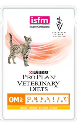 Ração Veterinária húmida PPVD Feline OM - Obesity Management | Wet (Saqueta) | Caixa 10 Saquetas 85 g
