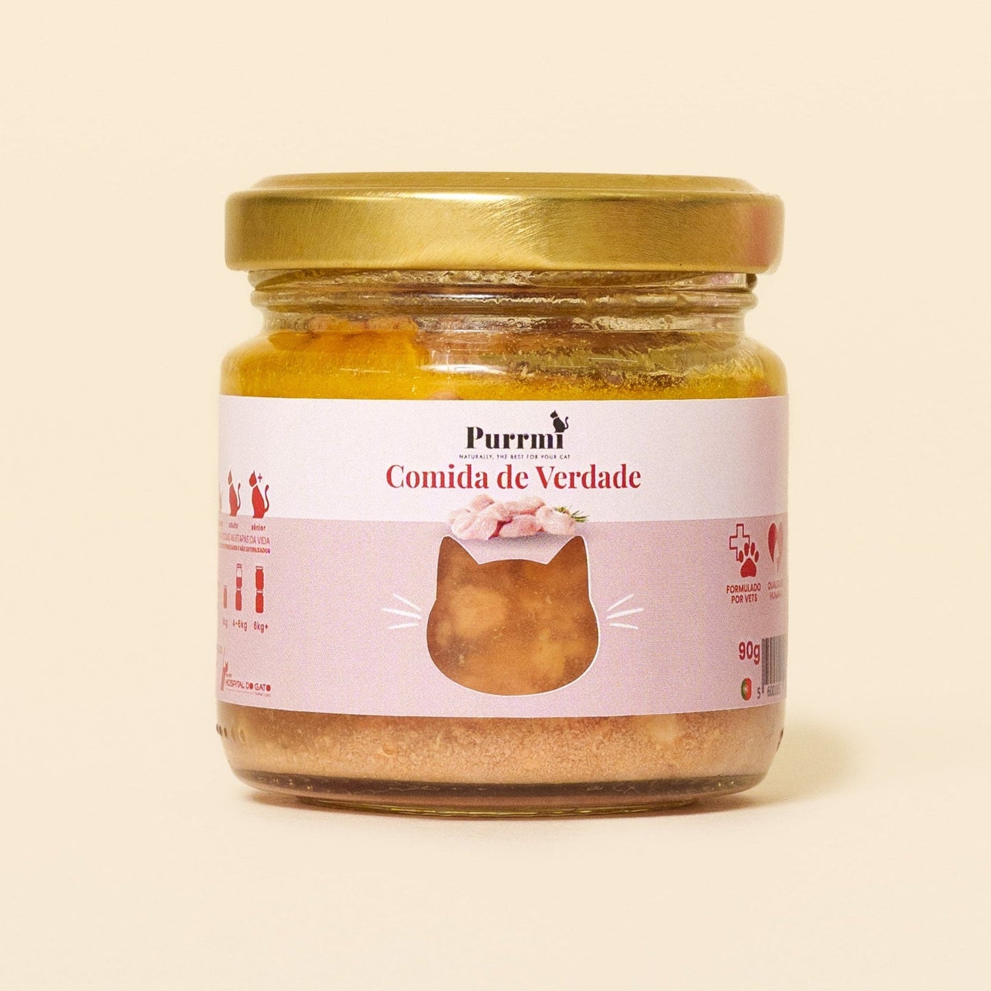Purrmi Alimento Natural para Gato - Frango 90 g | Wet (Frasco)	 | 90 g