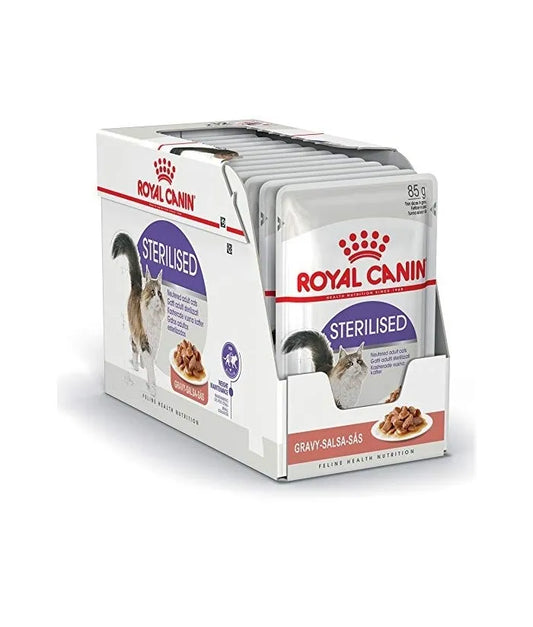 ROYAL FELINE ADULT ESTERILIZADO BOLSA EN SALSA CAJA | 12 X 85GR