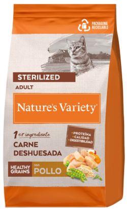 Ração para Gatos Natures Variety Cat Healthy Grains Sterilized Frango | 3 kg