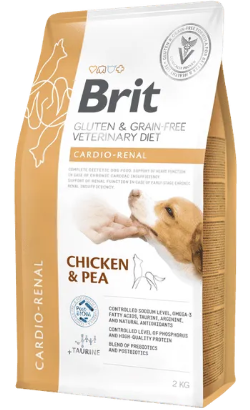 Ração Veterinária para Cão Brit Veterinary Diet Dog Cardio-Renal Grain-Free | Chicken & Pea | 2 kg