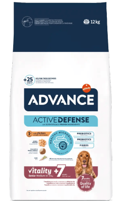 Ração para Cão Advance Dog Medium Senior +7 Chicken & Rice | 12 kg