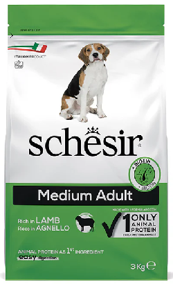 Ração para Cão Schesir Dog Medium Adult Maintenance with Lamb | 3 kg