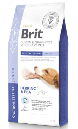 Brit Veterinary Diet Cão Gastrointestinal Júnior Arenque e Ervilha Grain-Free - Ração seca para cão com problemas gastrointestinais