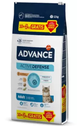 Ração para Gatos Advance Cat Sterilized Hairball | Turkey & Barley - Bónus | 10 + 2 kg