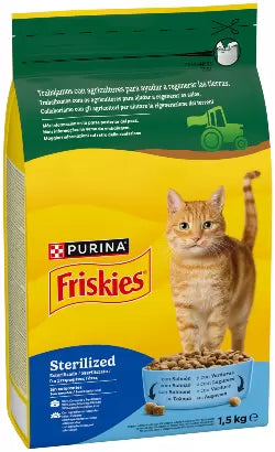 Friskies Gato Esterilizado Salmón y Verduras - Pienso seco para gato esterilizado