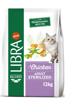 Ração para Gatos Libra Cat Sterilized Chicken | 12 kg