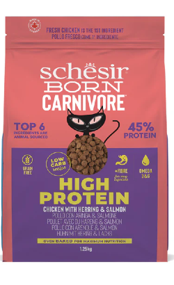 Ração para Gatos Schesir Born Carnivore Cat Adult Chicken, Herring & Salmon | 255 g