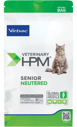 Virbac HPM Gato Senior Esterilizado Cerdo y Aves - Pienso seco para gato senior esterilizado