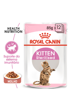 Ração húmida para Gatos Royal Canin Cat Kitten Sterilised in Gravy | Wet (Saqueta) | 12 x 85 g