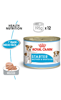 Ração húmida para Cão Royal Canin Dog Starter Mousse | Wet (Lata) | 12 x 195 g