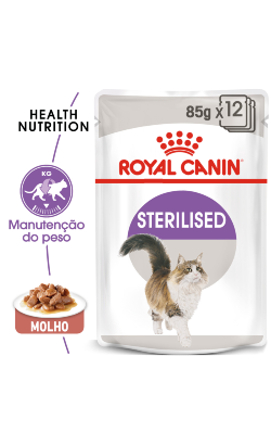Ração húmida para Gatos Royal Canin Cat Sterilised in Gravy | Wet (Saqueta) | 12 x 85 g