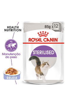 Ração húmida para Gatos Royal Canin Cat Sterilised in Jelly | Wet (Saqueta) | 12 x 85 g